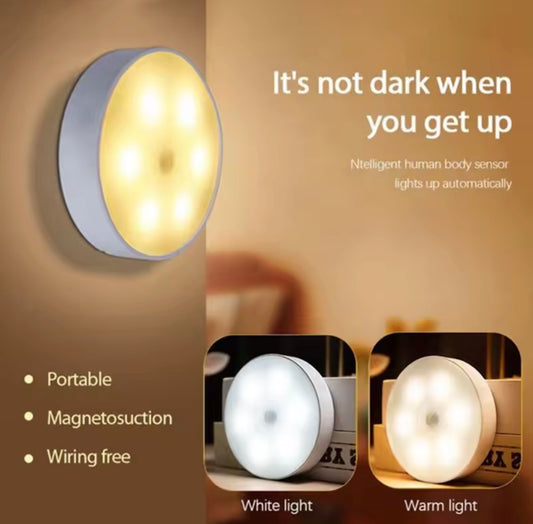Smart Motion Sensor LED Night Light – Rechargeable Wireless Home Lighting