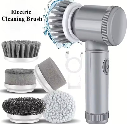 Cordless Electric Spin Scrubber – Rechargeable Bathroom & Kitchen Cleaning Brush with 5 Replaceable Heads